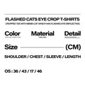 AEAE -  FLASHED CATS EYE CROP T-SHIRTS [SKYBLUE]