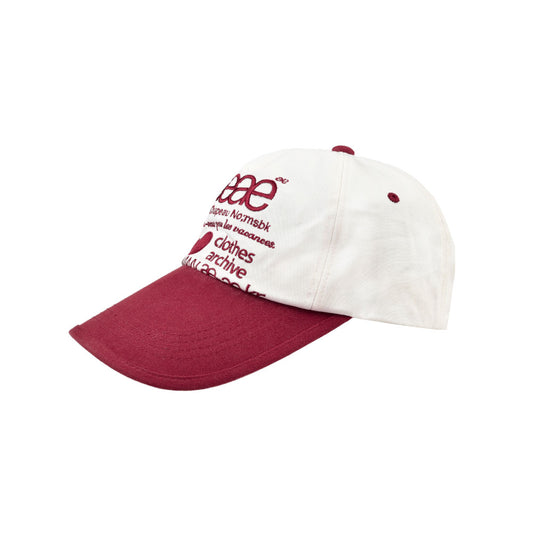 AEAE -  WEB LOGO TWO TONE BALL CAP - [WHITE/RED]