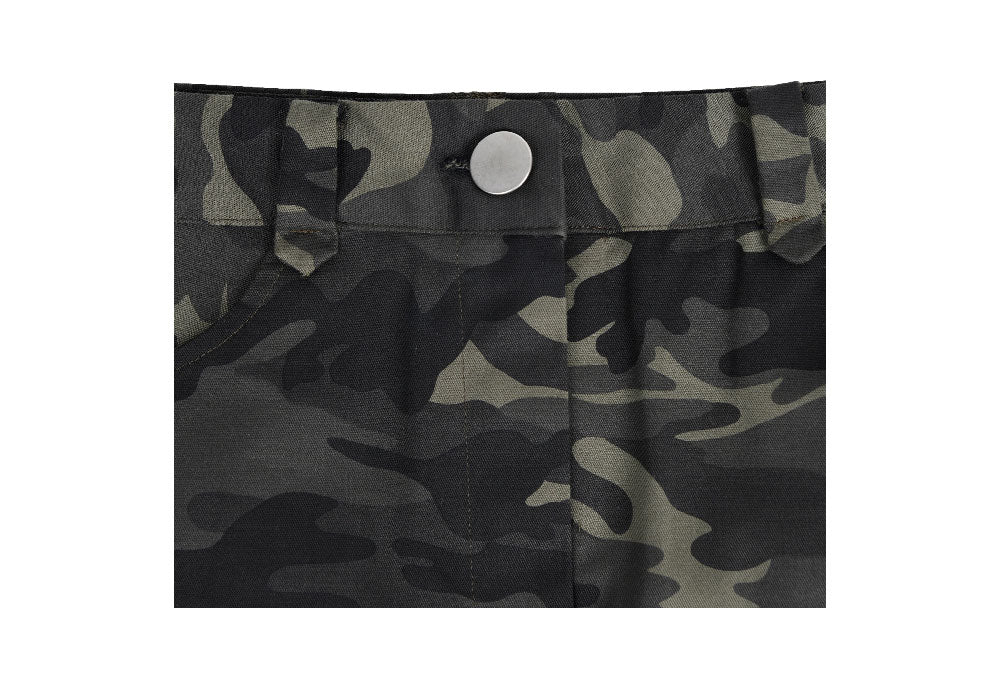 AEAE -  CARGO RIBBON MINI SKIRTS - [CAMO]