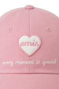 HEART WAPPEN BALL CAP-PINK