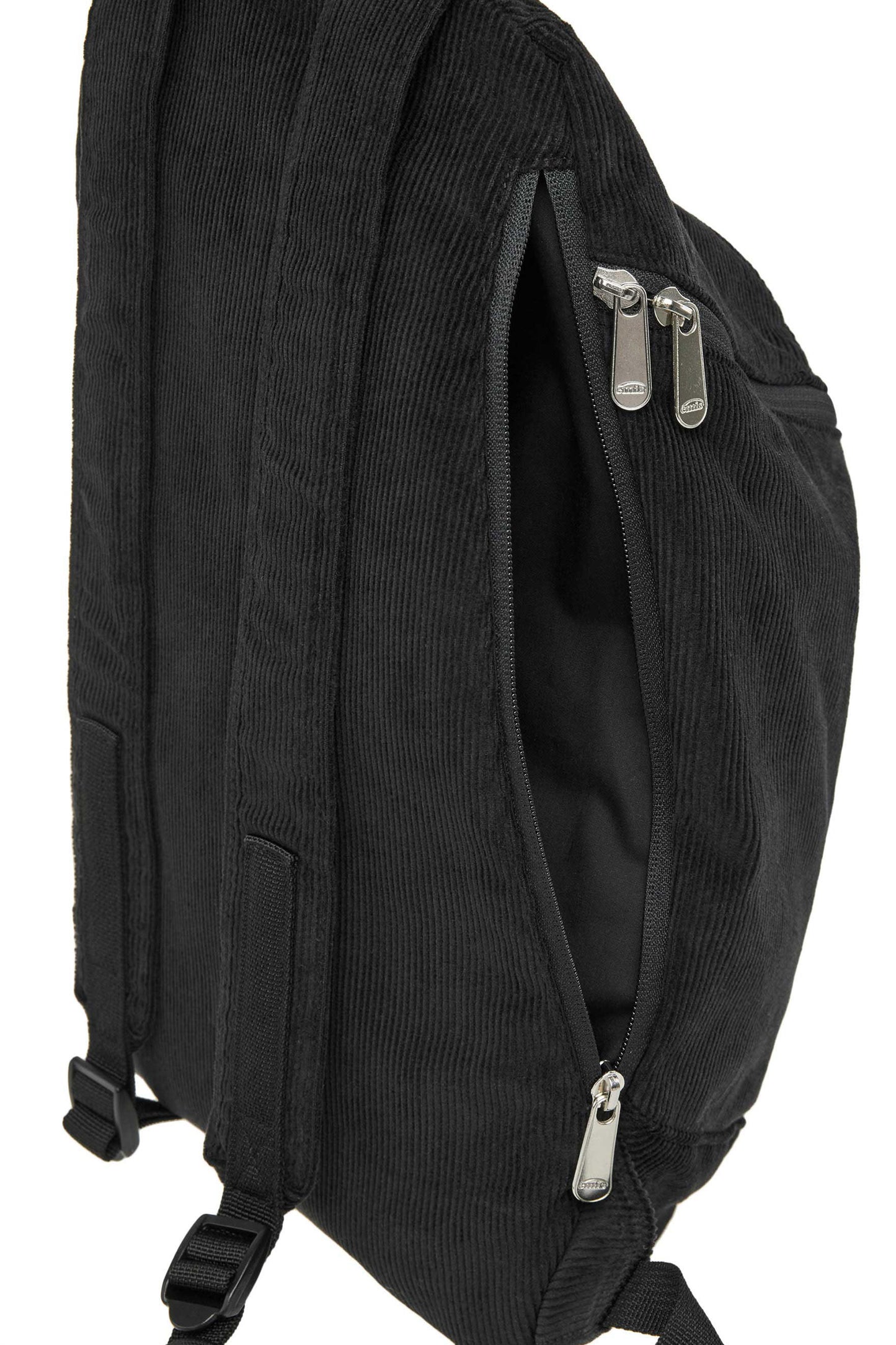 CORDUROY ZIP AROUND BACKPACK-BLACK