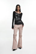 NACHE- EXPOSURE ZIP DETAIL PANTS (UNISEX) ROSE PINK