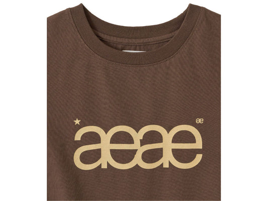 AEAE -  AEAE LOGO CROP T-SHIRTS [BROWN]