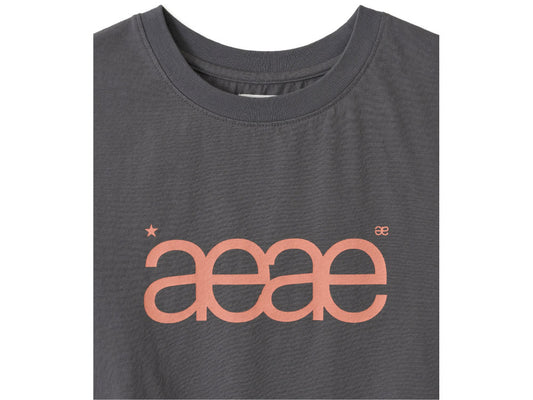 AEAE -  AEAE LOGO CROP T-SHIRTS [CHARCOAL]