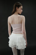 DRYROSE -  LACE RIBBON SLEEVELESS (PINK)