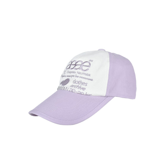 AEAE -  WEB LOGO 5 PANNEL BALL CAP - [LAVENDAR]