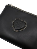 MARGESHERWOOD - HEART ZIPPER WALLET_black plain