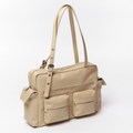 SAMO ONDOH - pocket utility bag L nappa milktea