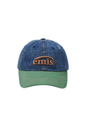 EMIS - WASHED DENIM BALL CAP-BLUE/GREEN