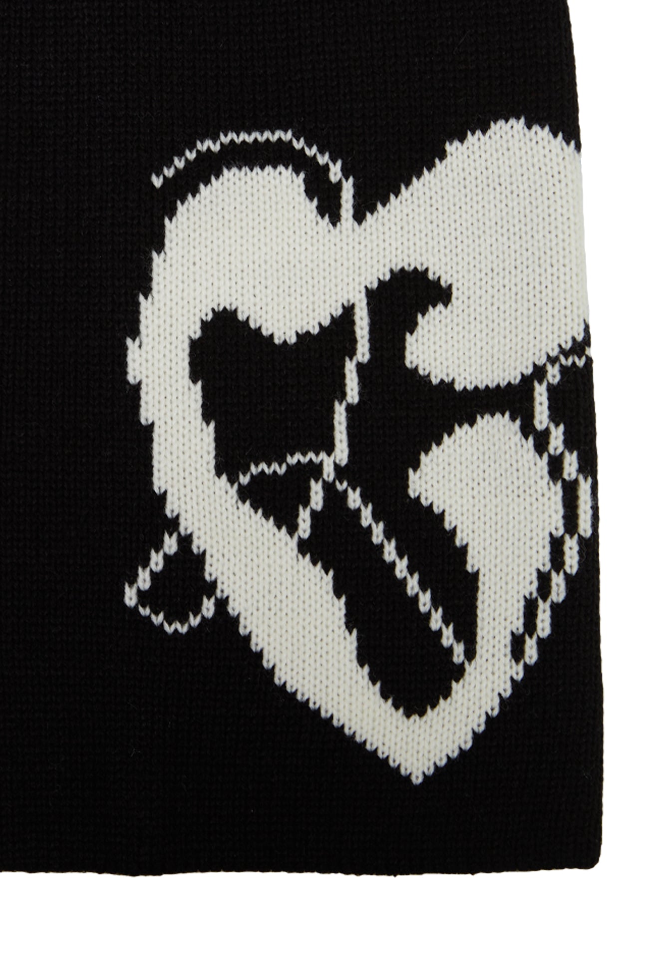 CERRIC -  LOGO HEART KNIT BEANIE / BLACK