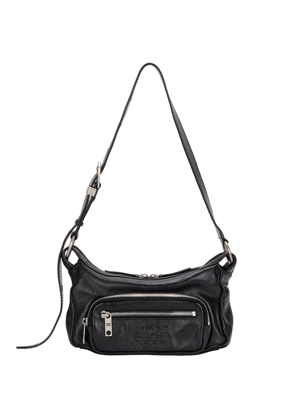 MARGESHERWOOD - OUTPOCKET HOBO MINI_black glossy plain