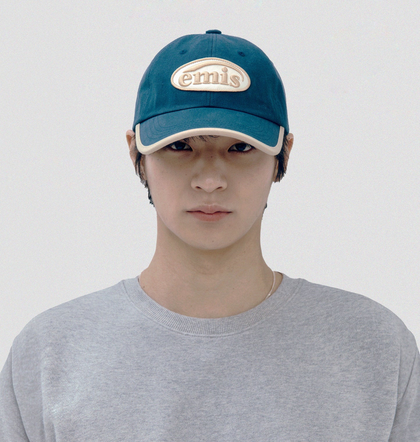 EMIS - BEIGE TRIMMING BALL CAP-NAVY