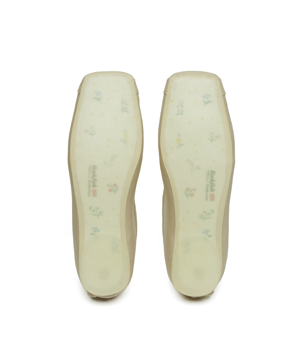 ROCKFISH WEATHERWEAR - TOE CAP BALLET FLATS / BEIGE