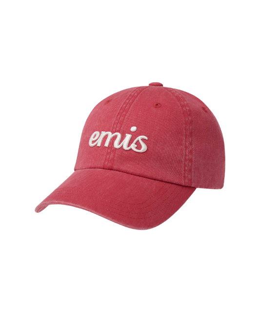 EMIS -VINTAGE PIGMENT BALL CAP-RED(DISPATCH IN 48HRS)