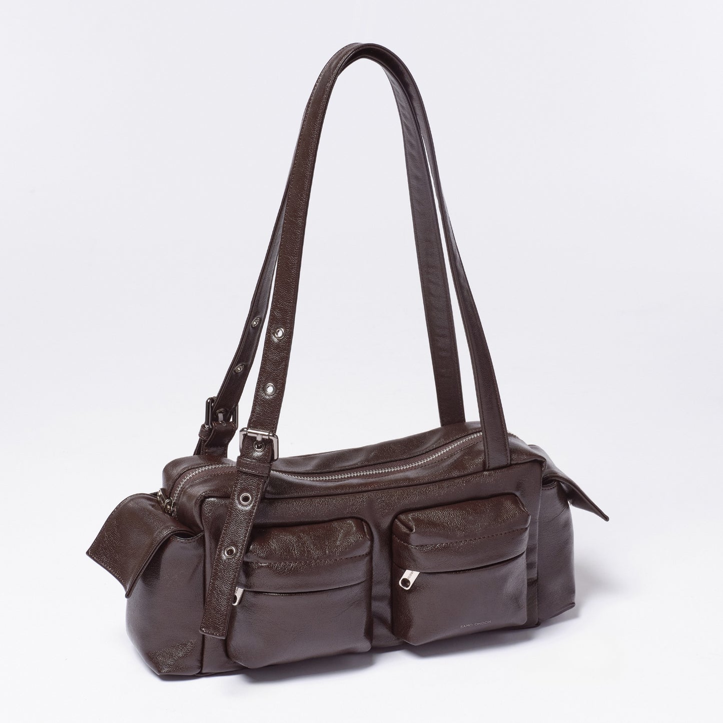 SAMO ONDOH - pocket utility bag M Goat Chocolate