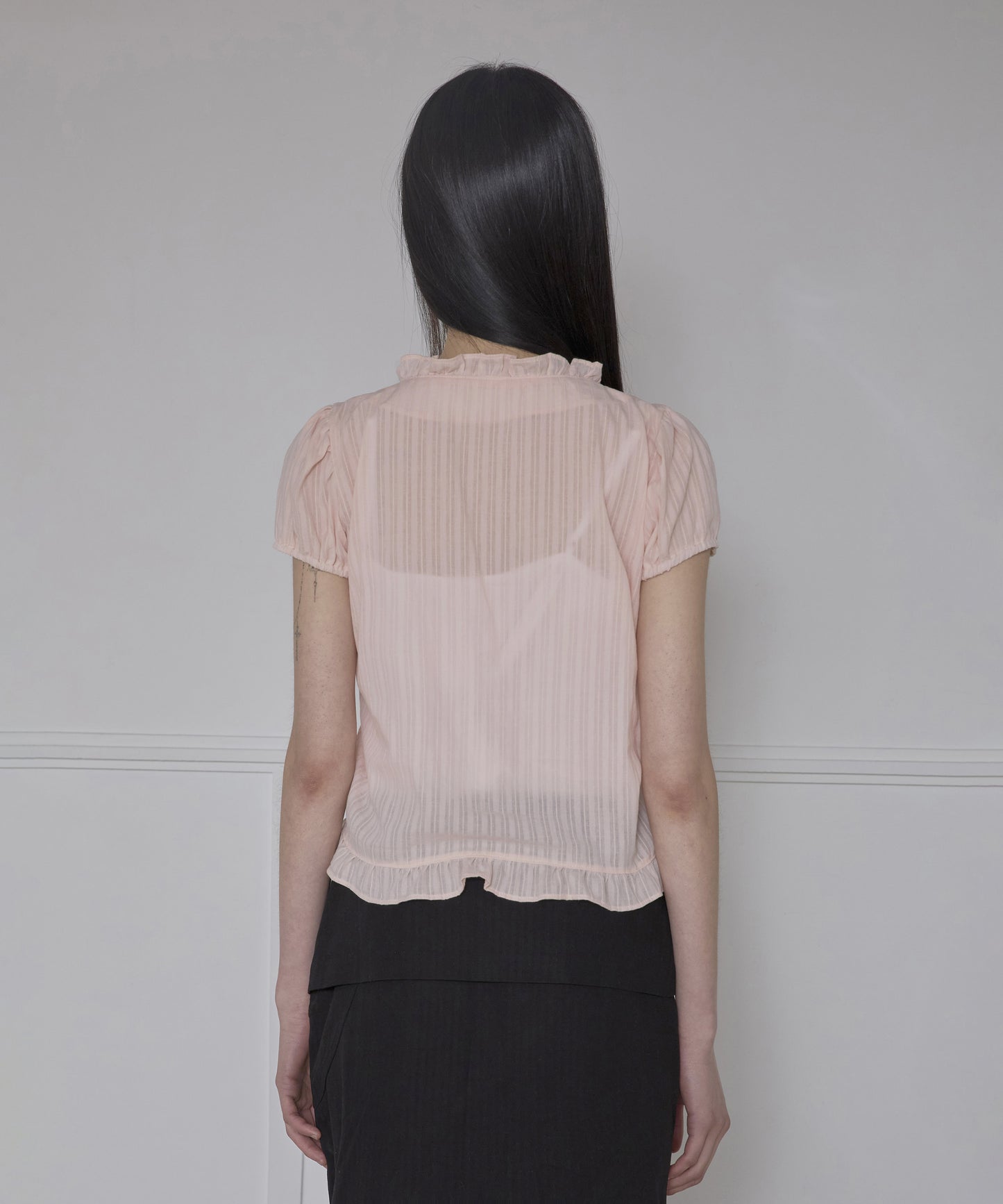 FLAREUP - Saya Frill Puff Blouse / Powder Pink