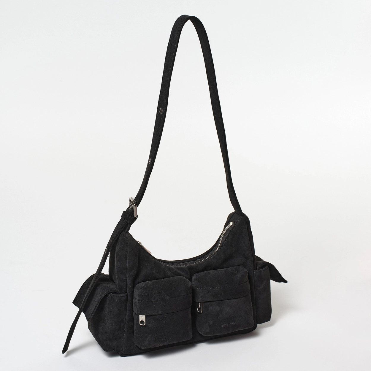 SAMO ONDOH - pocket mug bag M suede black