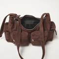 SAMO ONDOH - pocket mug bag M suede brown