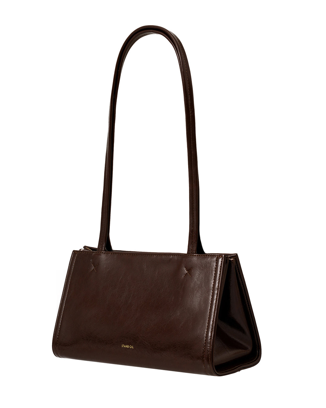 STAND OIL - Oblong bag Tiny / Marron