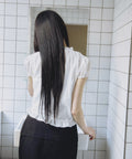 FLAREUP - Saya Frill Puff Blouse / White