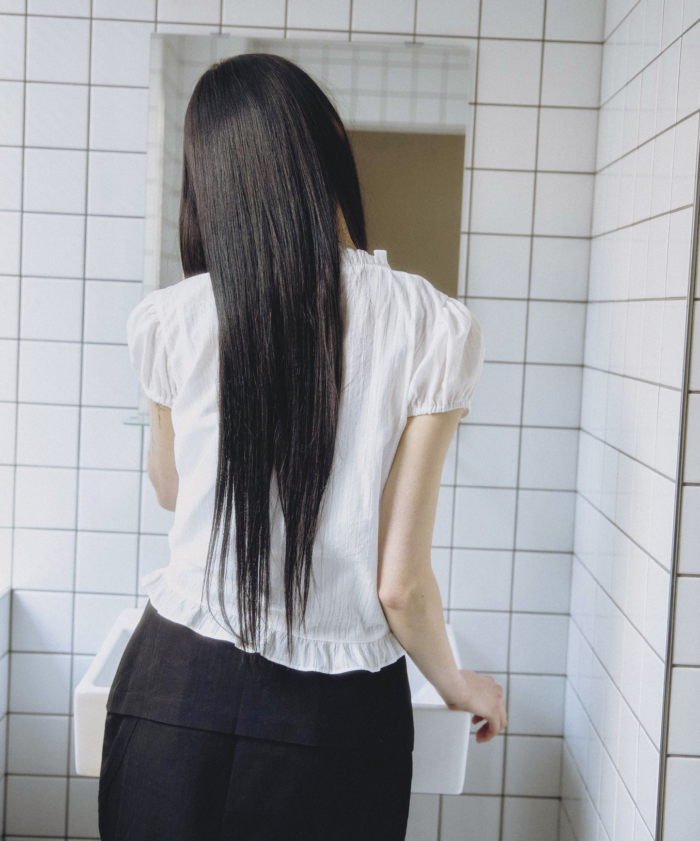 FLAREUP - Saya Frill Puff Blouse / White