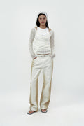 CERRIC -  BRUSH DYEING DENIM PANTS / IVORY