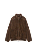 MATIN KIM -  MATIN FLEECE HIGH NECK JUMPER IN BROWN