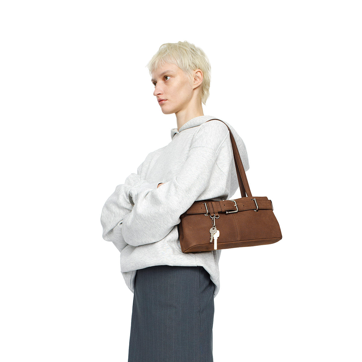 OSOI - SHOULDER BROCLE MINI [NUBUCK BROWN] – KORIAH