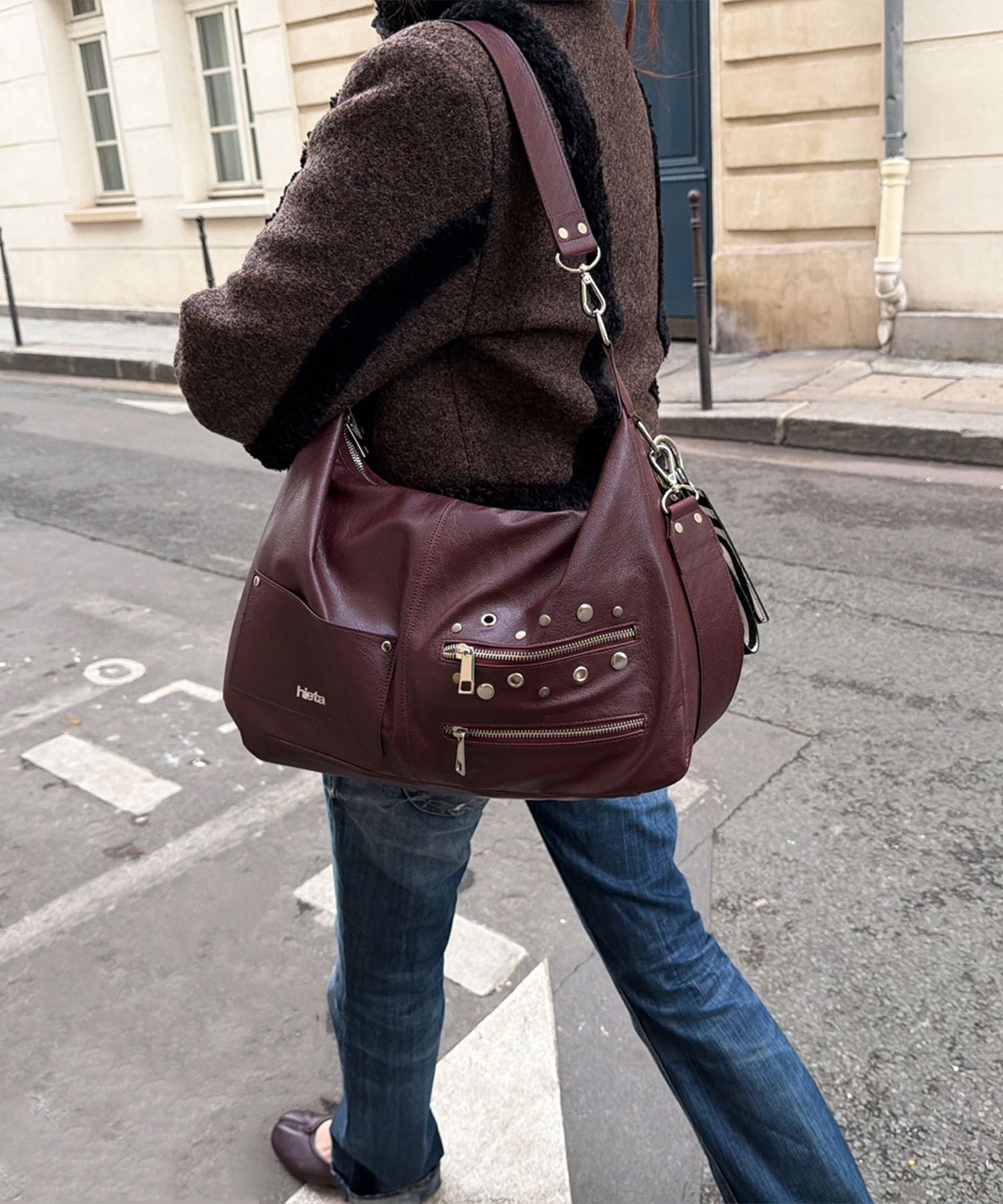 hieta バッグ ブラウン HIETA - Maxie Bag / Burgundy – KORIAH