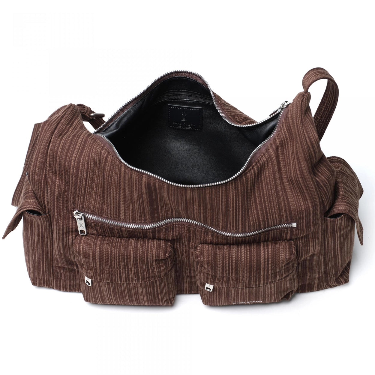 SAMO ONDOH - pocket mug bag L stripe brown