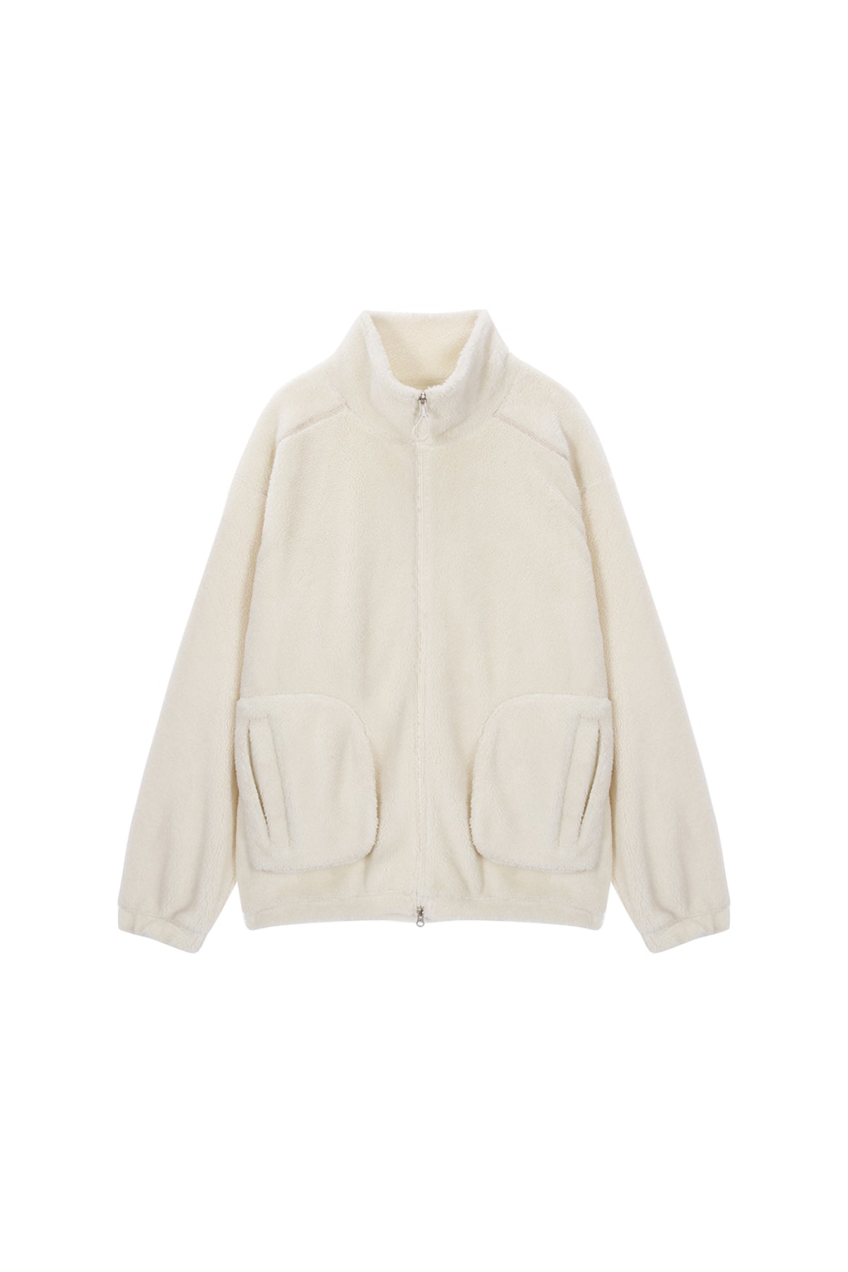 MATIN KIM -  MATIN FLEECE HIGH NECK JUMPER IN IVORY