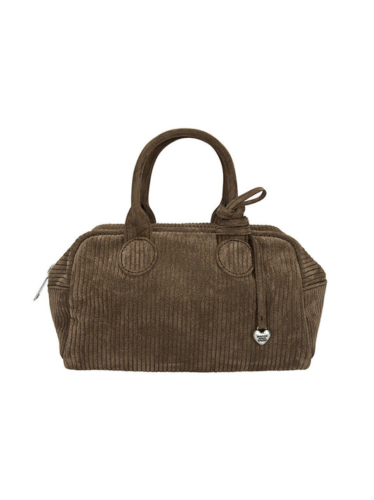 MARGESHERWOOD -SOFT BOWLING BAG_cocoa corduroy suede