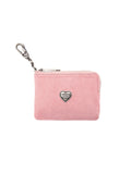 MARGESHERWOOD - HEART ZIPPER WALLET_SILVER LOGO_pink haircalf