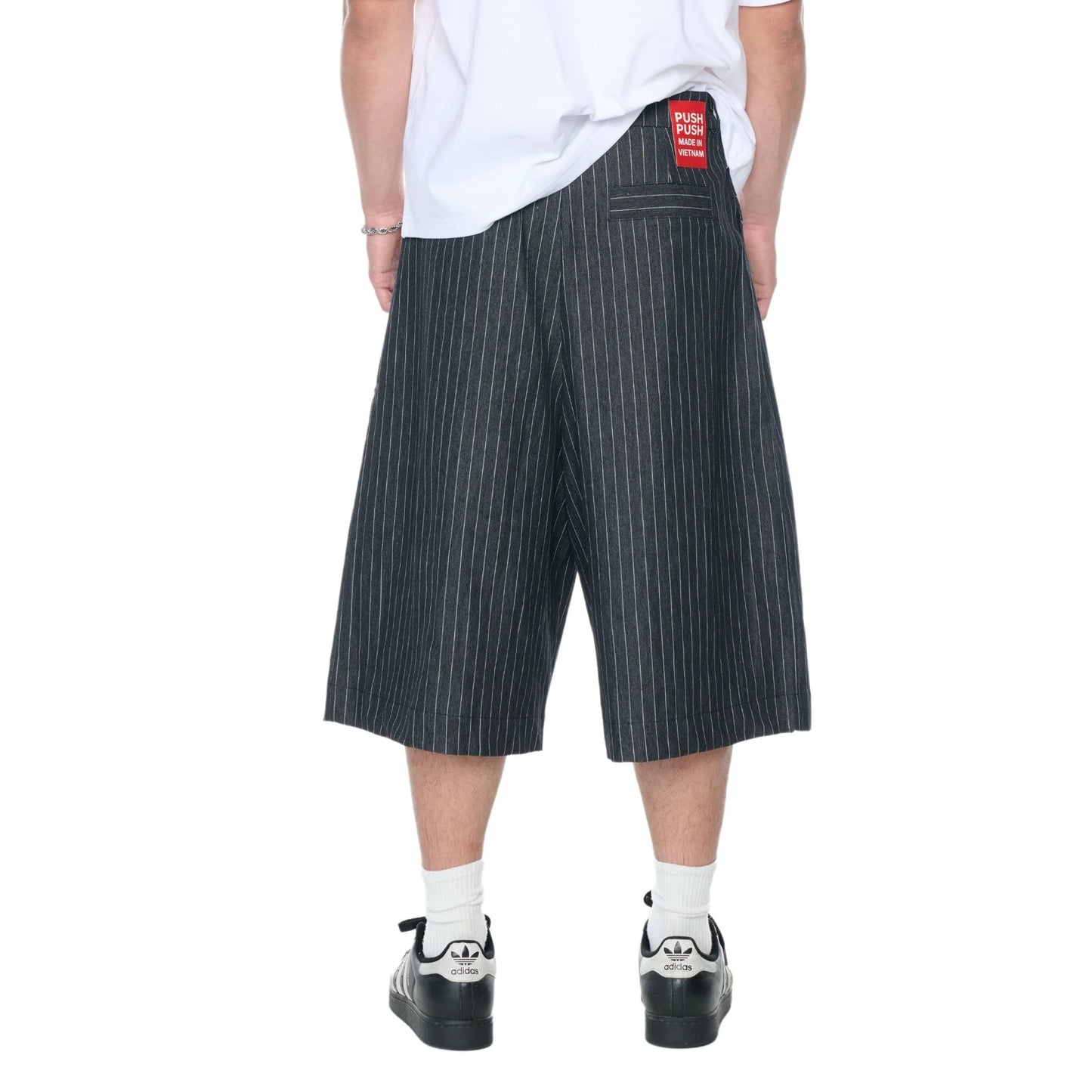 PUSH PUSH - PP PINSTRIPE JORT / Black