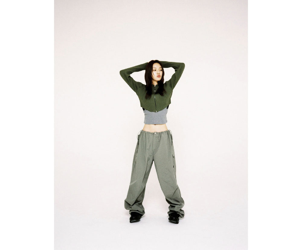 AEAE -  SYMBOL LOGO NYLON PANTS - [KHAKI]