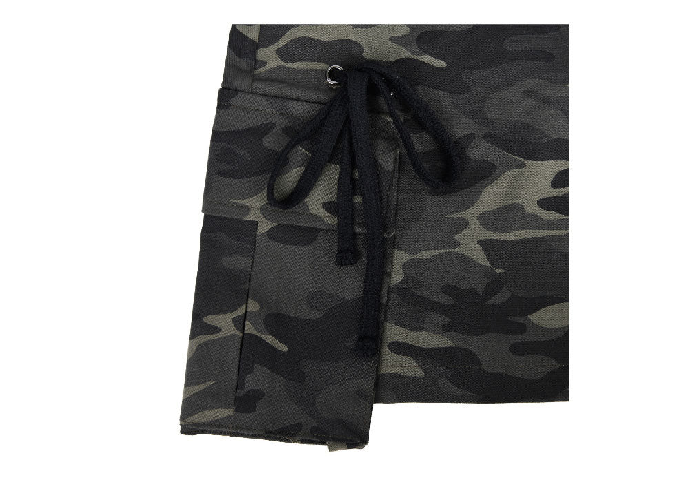 AEAE -  CARGO RIBBON MINI SKIRTS - [CAMO]