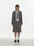 CRANK -  CLASSIC BLAZER & NECKTIE SET_GREY