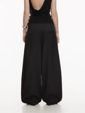 MELANCHOLY - Lunar Pleated Wide Pants / Black