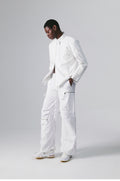 NACHE- PUCKERING JOGGER PANTS (UNISEX) WHITE