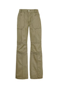 CERRIC -  KNEE PIN TUCK PANTS / BROWN