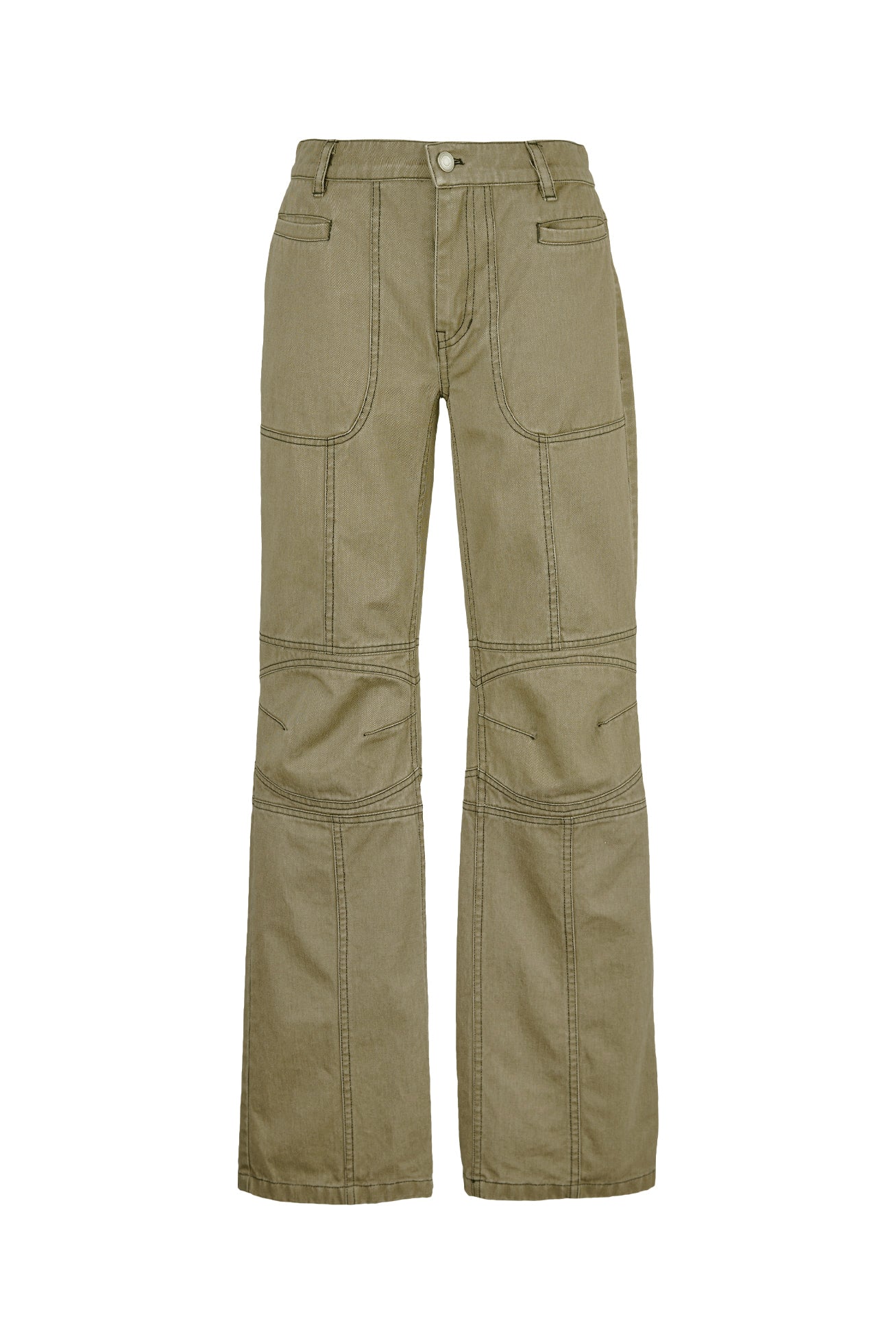 CERRIC -  KNEE PIN TUCK PANTS / BROWN