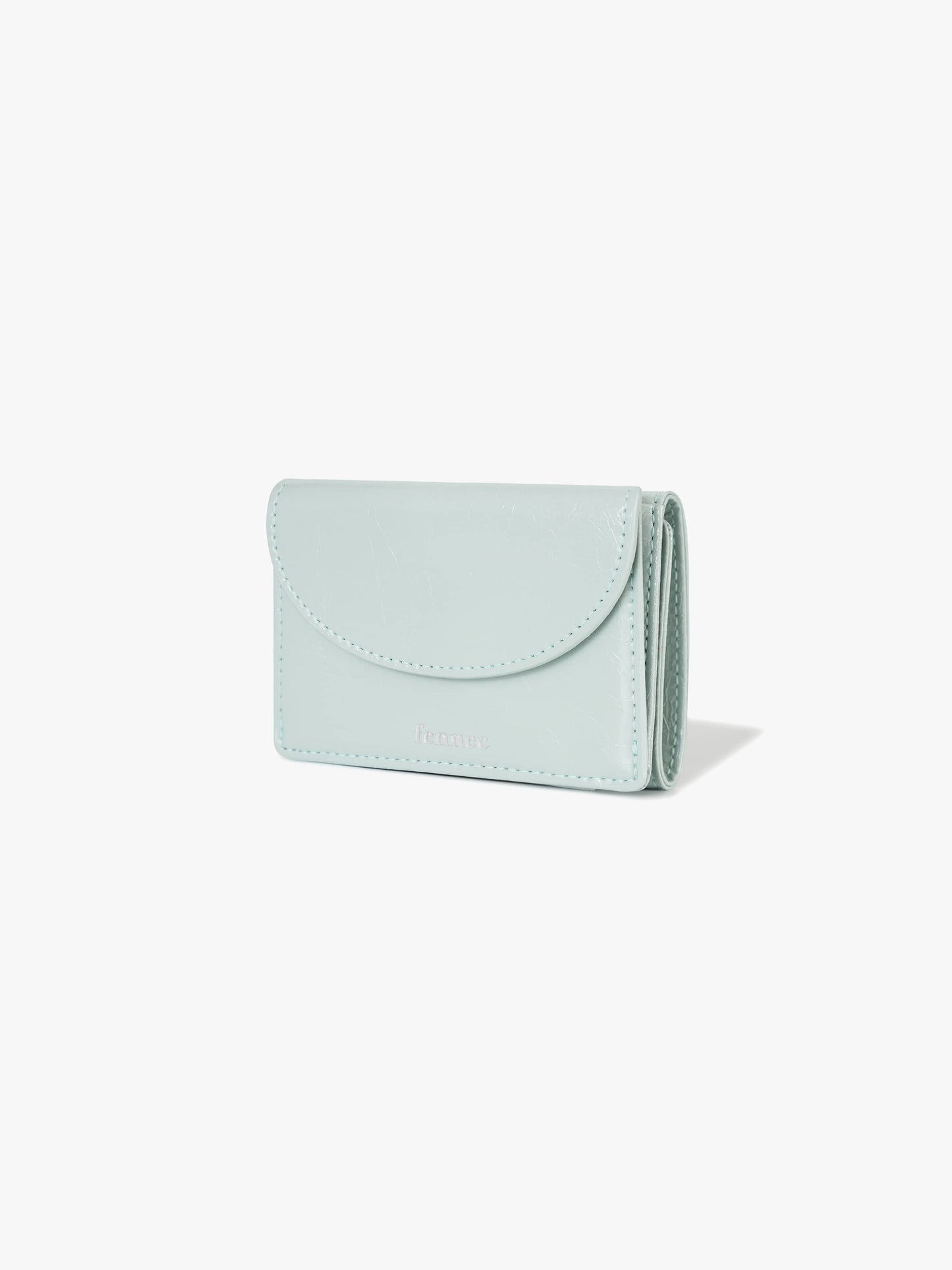 FENNEC - CRINKLE HALFMOON MINI WALLET -PALE MINT