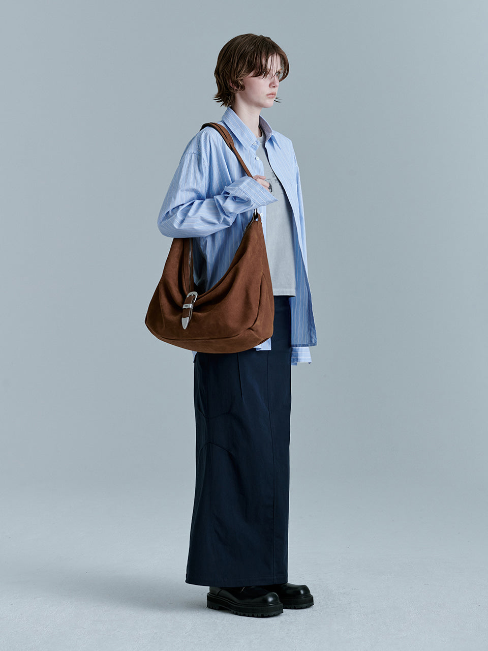 MARGESHERWOOD - BELTED HOBO_chestnut nubuck