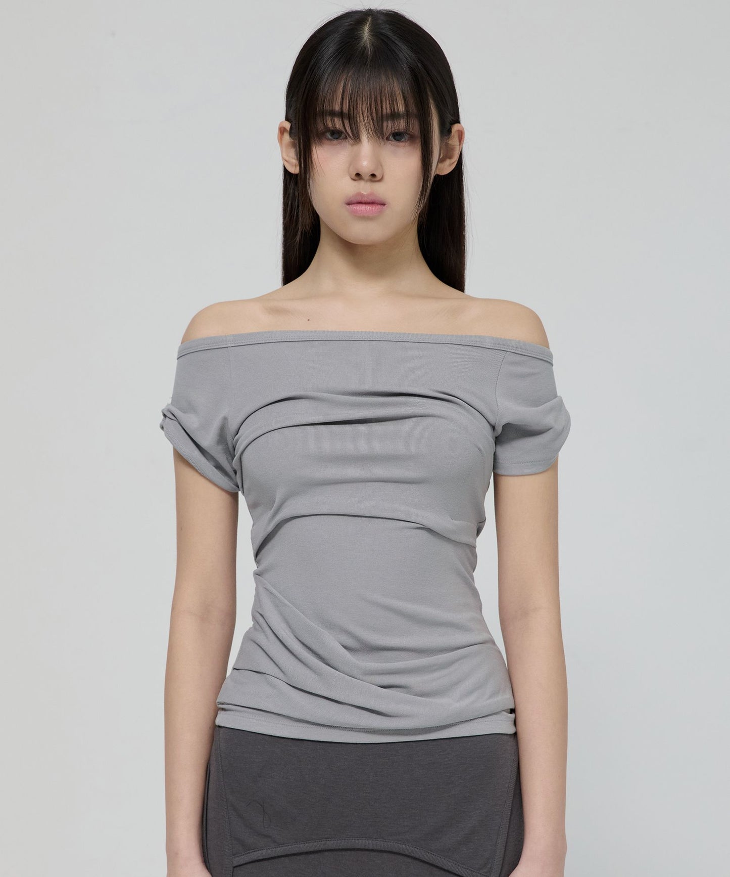 FLAREUP - Draped Top / Gray