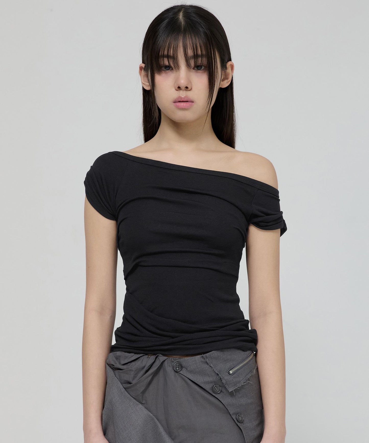 FLAREUP - Draped Top / Black