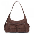 SAMO ONDOH - pocket mug bag L stripe brown