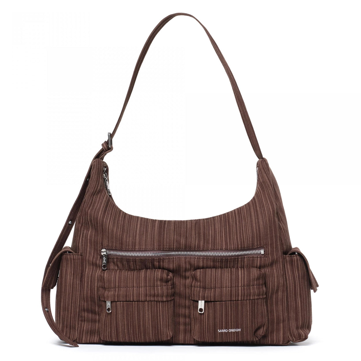 SAMO ONDOH - pocket mug bag L stripe brown