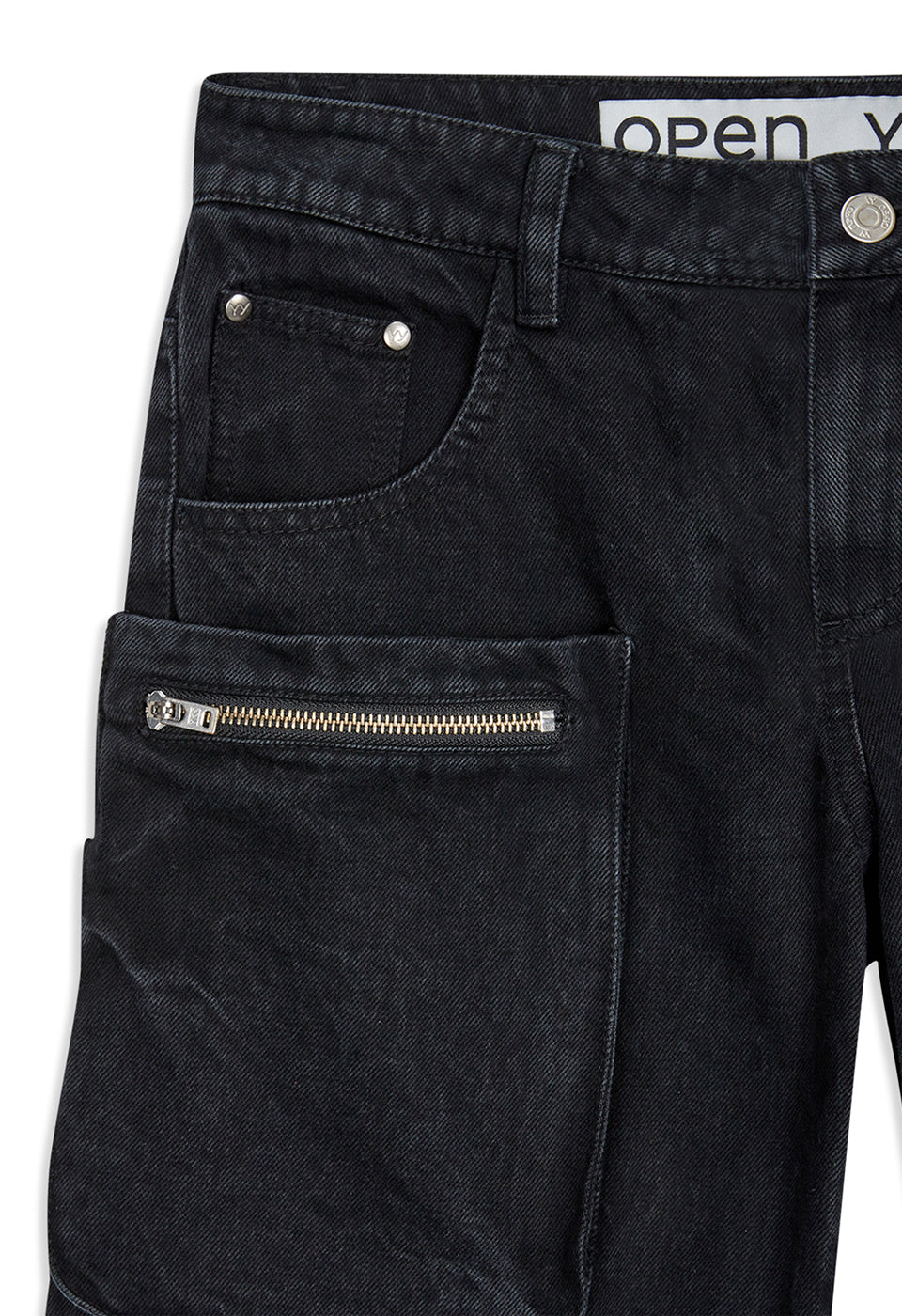 OPEN YY -  CARGO POCKET JEAN, BLACK