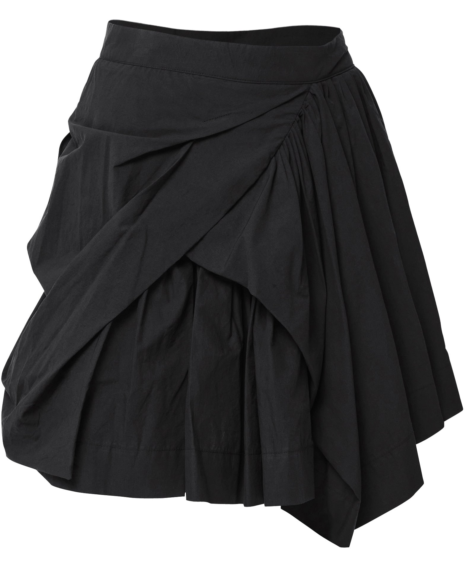 FLAREUP - Asymmetrical Draped Layered Skirt / Black – KORIAH