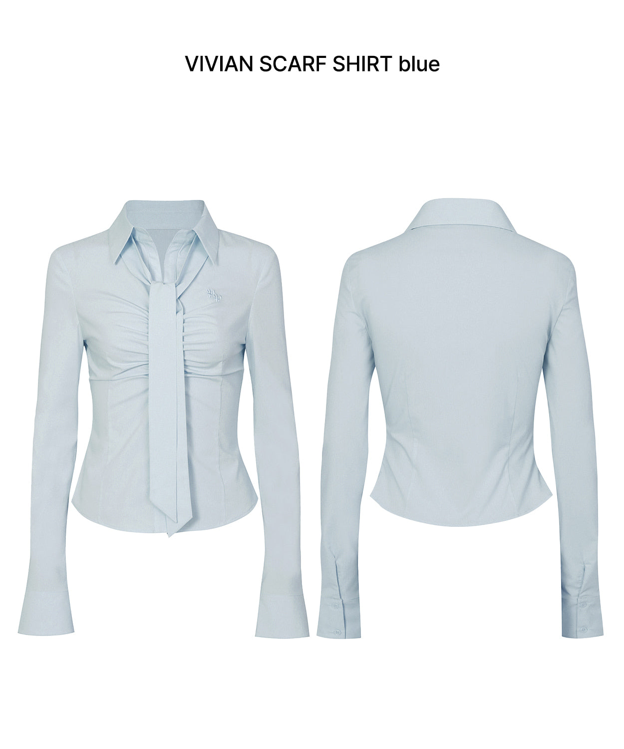 PAIN OR PLEASURE -  VIVIAN SCARF SHIRT blue